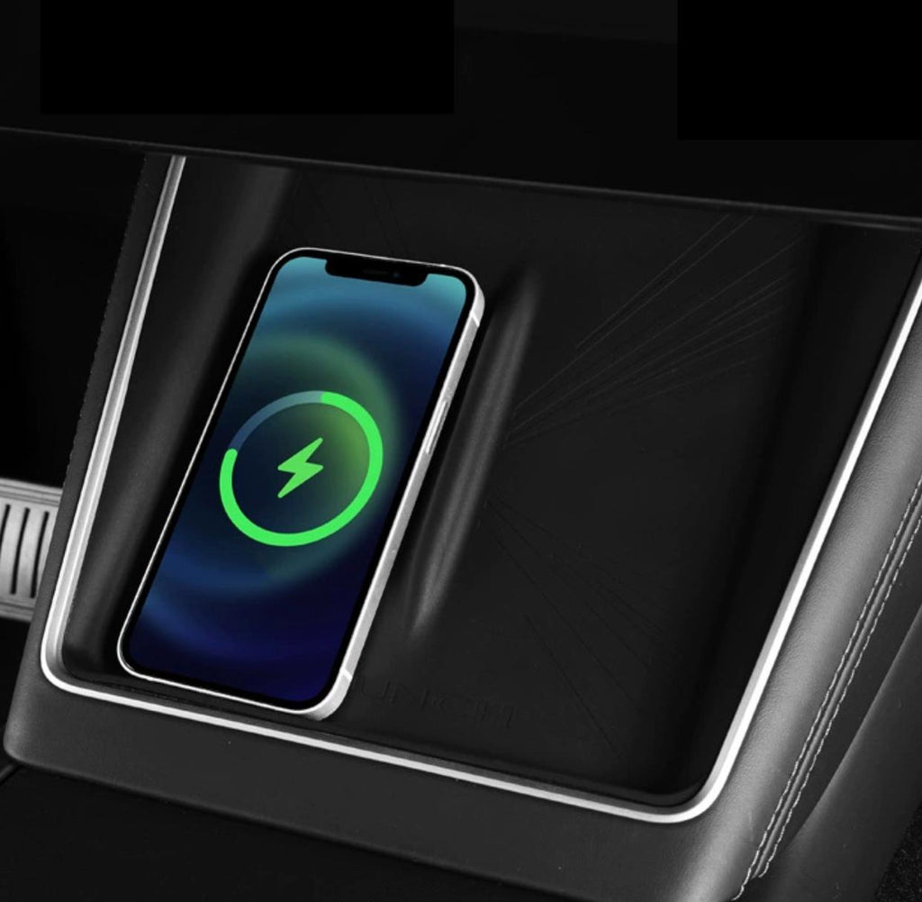 Tesla Wireless Charging Pad Cover | Anti-Slip Center Console Mat for Model Y & Model 3 Highland