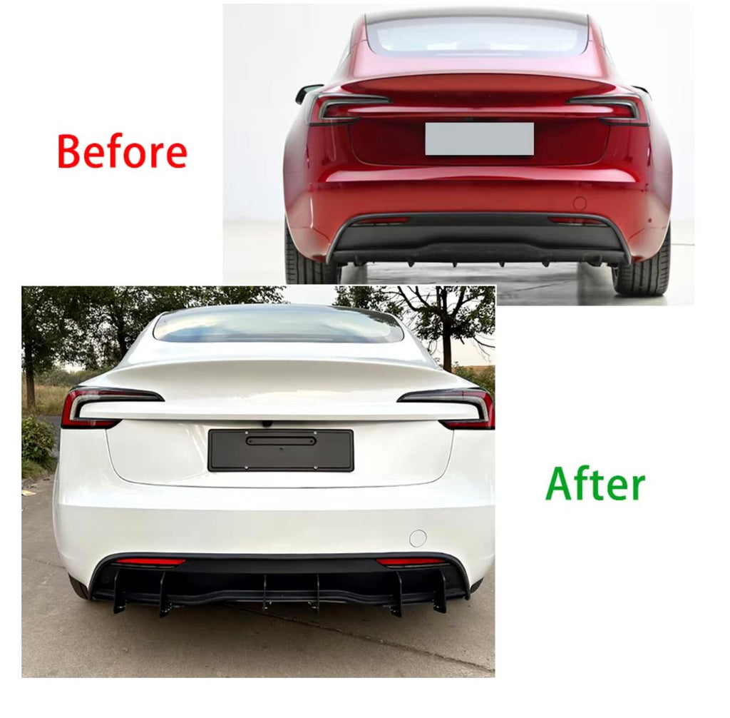 Model 3/Y Rear Diffuser Gloss Black Aero Kit