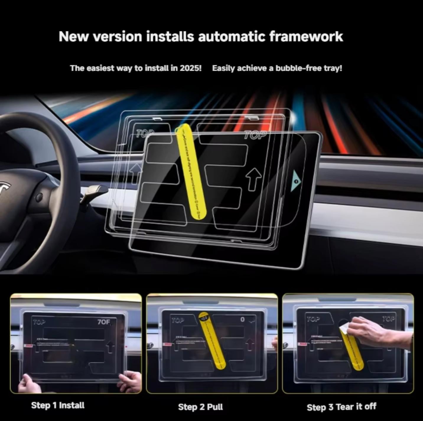 Tesla Model 3/Y Matte Tempered Glass Screen Protector