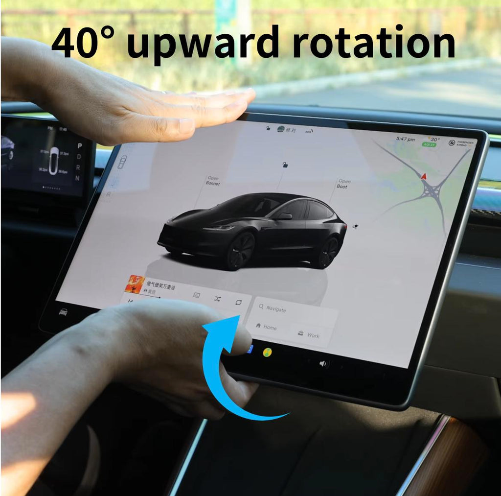 Tesla Model 3/Y Screen Tilt Bracket | 4-Way Adjustable Swivel Mount