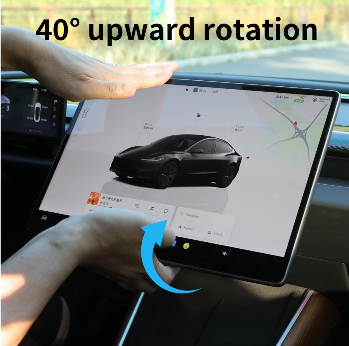 Tesla Model 3/Y Screen Tilt Bracket | 4-Way Adjustable Swivel Mount
