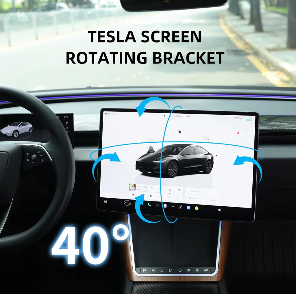 Tesla Model 3/Y Screen Tilt Bracket | 4-Way Adjustable Swivel Mount