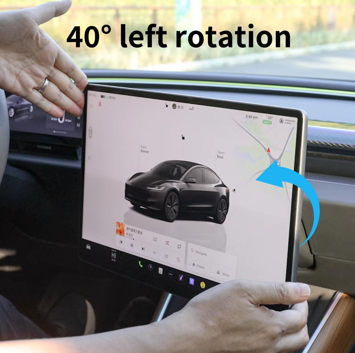Tesla Model 3/Y Screen Tilt Bracket | 4-Way Adjustable Swivel Mount