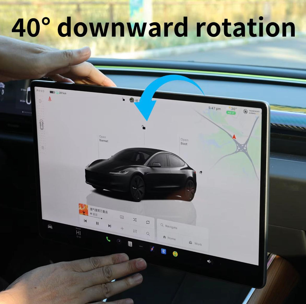 Tesla Model 3/Y Screen Tilt Bracket | 4-Way Adjustable Swivel Mount