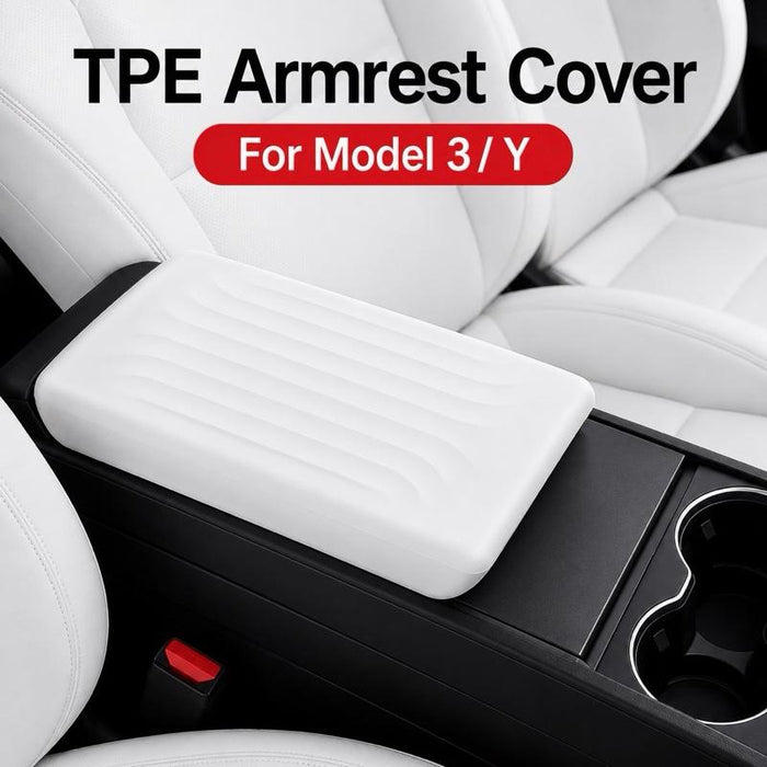 Tesla Armrest Cover for Model 3/Y – TPE Center Console Protection
