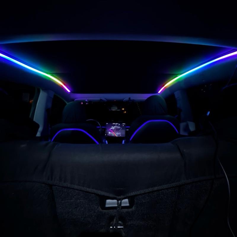 USB RGB LED Roof Shade Light Strip | Tesla Glass Roof Ambient Lighting