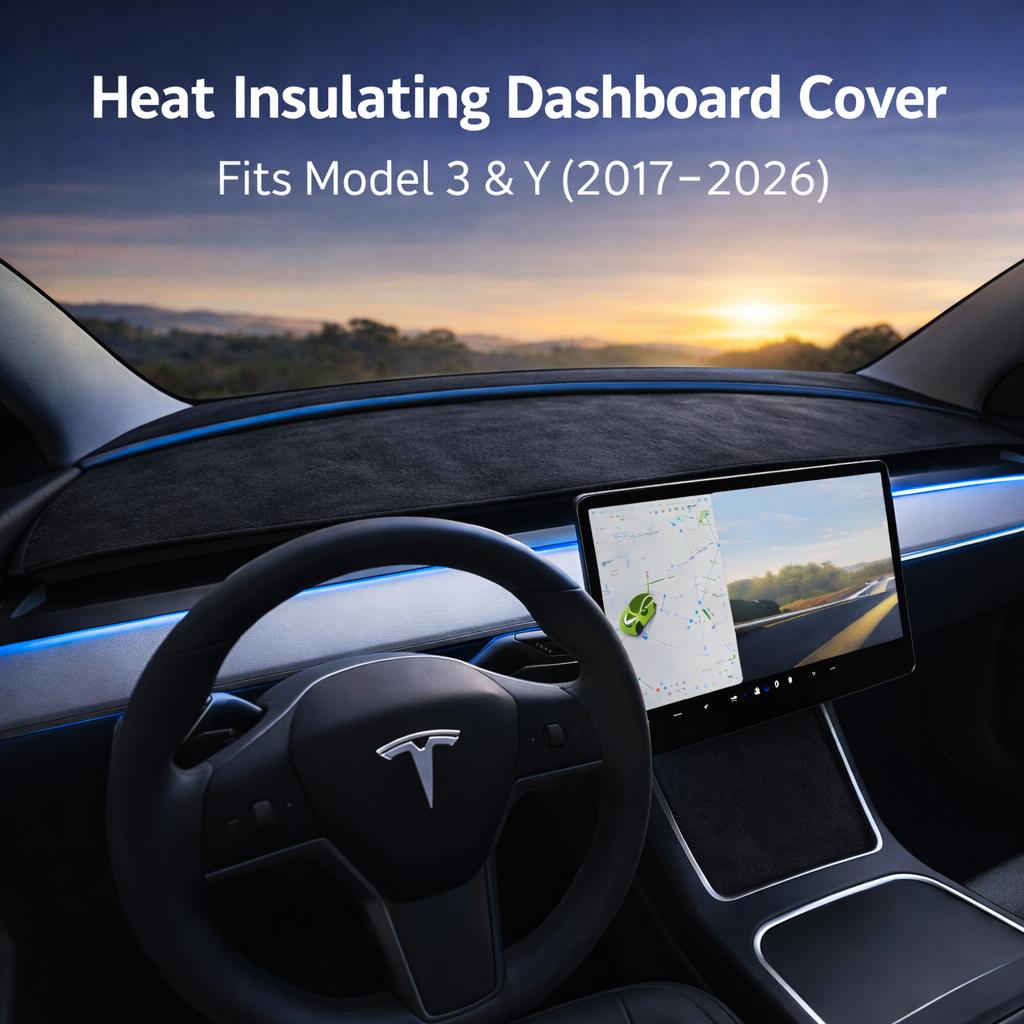 Tesla Dashboard Cover for Model 3/Y - Heat Insulation Anti-Glare