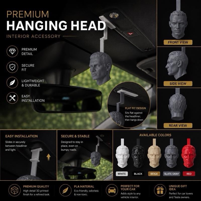 Dashboard Hanging Ornament – Driver Head Sculpture