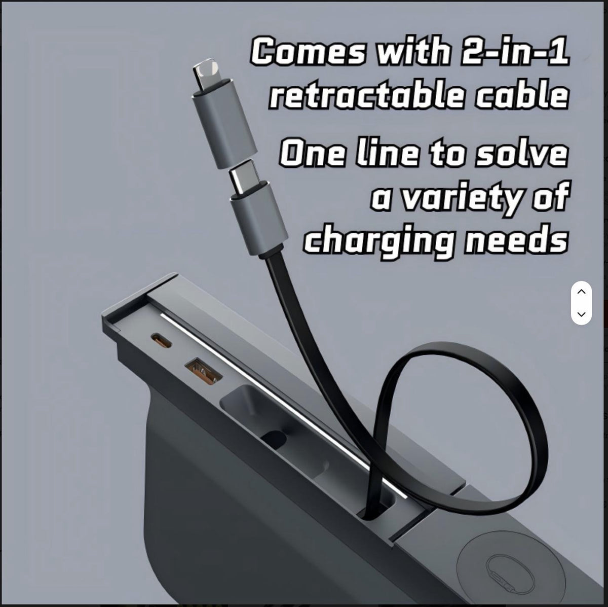 Tesla Model 3/Y Center Console USB Charging Dock with RGB Ambient Light