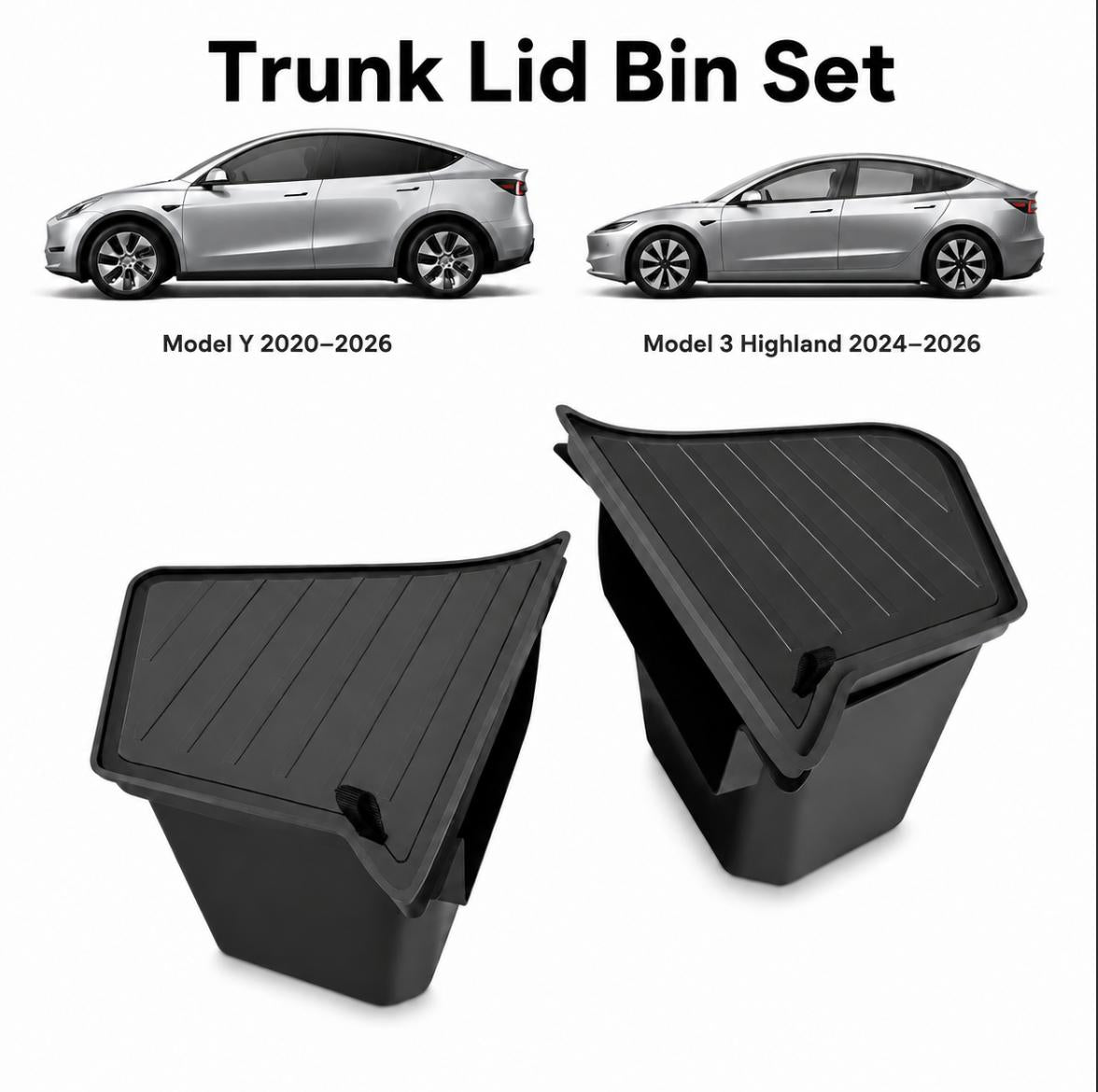 Tesla Trunk Side Storage Lids | Left & Right Set