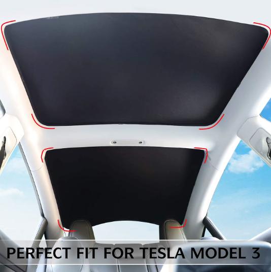 Tesla Roof Sunshade UV Protection Heat Insulation Glass Roof Shade