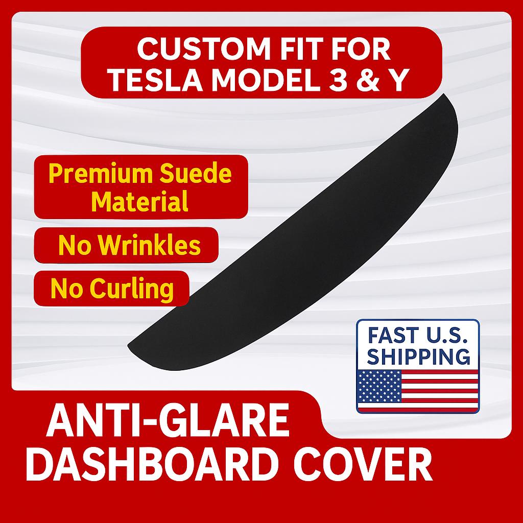 Tesla Dashboard Cover for Model 3/Y - Heat Insulation Anti-Glare