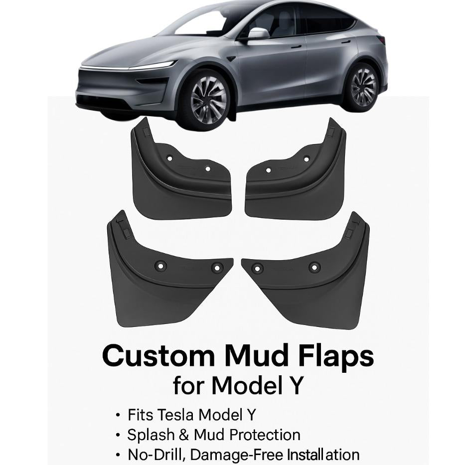 Mud Flaps for Tesla Model Y | No-Drill Front & Rear Protection