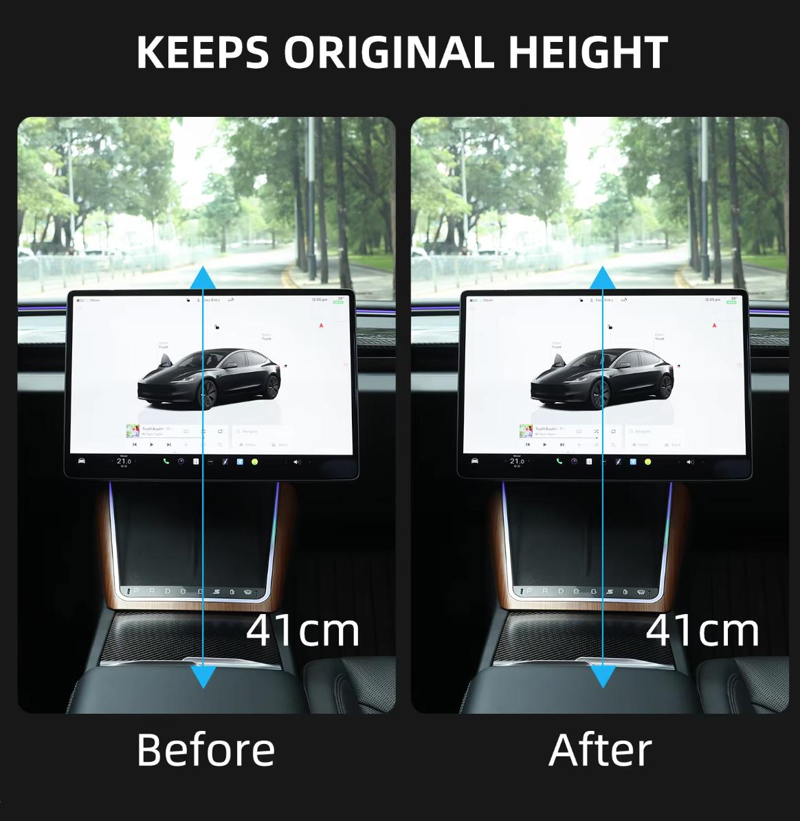 Tesla Model 3/Y Screen Tilt Bracket | 4-Way Adjustable Swivel Mount