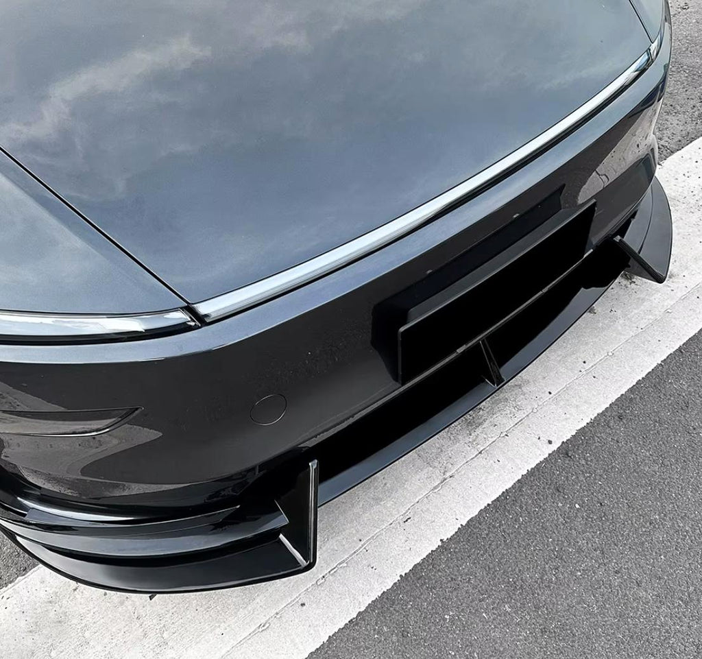 Tesla Model Y Front Lip Spoiler Gloss Black or Carbon Fiber Finish